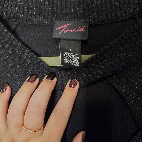 Torrid Vintage sparkle cutout sweater - Picture 2 of 2